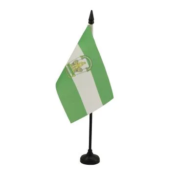 DRAPEAU DE TABLE ANDALOUSIE 15x10cm - PETIT DRAPEAUX DE BUREAU ANDALOUS - ANDALUCIA - ESPAGNE 10 x 15 cm