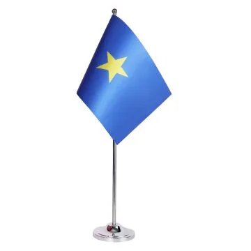DRAPEAU DE TABLE prestige RÉPUBLIQUE DU CONGO-LÉOPOLDVILLE  22x15cm en SATIN - GRAND DRAPEAUX DE BUREAU CONGOLAIS 15 x 22 cm