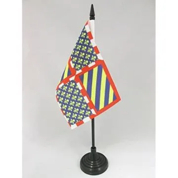 DRAPEAU DE TABLE PROVINCE DE BOURGOGNE 15x10cm - PETIT DRAPEAUX DE BUREAU BOURGUIGNON 10 x 15 cm