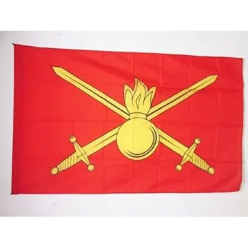 DRAPEAU ARMÍ?E DE TERRE DE LA RUSSIE 150x90cm - DRAPEAU DES FORCES TERRESTRES RUSSES 90 x 150 cm Fourreau pour hampe