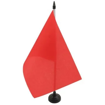 DRAPEAU DE TABLE COMMISSAIRE DE COURSE ROUGE 21x14cm - PETIT DRAPEAUX DE BUREAU INTERRUPTION DE LA COURSE 14 x 21 cm