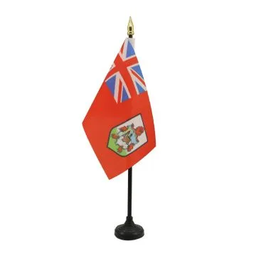 DRAPEAU DE TABLE BERMUDES 15x10cm - PETIT DRAPEAUX DE BUREAU DES BERMUDES 10 x 15 cm