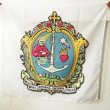 DRAPEAU SOCIÍ?TÍ? DE SAINT FRANÍ?OIS DE SALES 90x90cm - DRAPEAU SALÍ?SIENS DE DON BOSCO 90 x 90 cm Fourreau pour hampe