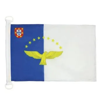 PAVILLON NAUTIQUE AÍ?ORES 45x30cm - DRAPEAU DE BATEAU PORTUGAIS - PORTUGAL 30 x 45 cm
