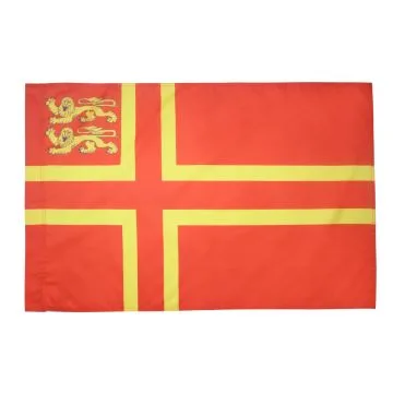 DRAPEAU NORMANDIE CROIX DE OLAF 2 LIONS 150x90cm - DRAPEAU NORMAND 90 x 150 cm Fourreau pour hampe