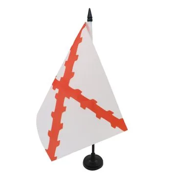 DRAPEAU DE TABLE DUCHÉ DE BOURGOGNE 21x14cm - PETIT DRAPEAUX DE BUREAU CROIX BOURGUIGNONNE 14 x 21 cm