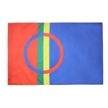 Drapeau Samis de Laponie 90x60cm - Drapeau saami 60 x 90 cm Fourreau pour hampe