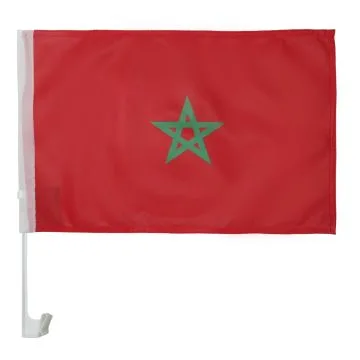 Drapeau de voiture Maroc 45x30cm - Carflag marocain 30 x 45 cm