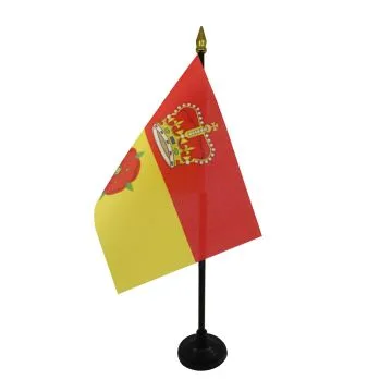 DRAPEAU DE TABLE COMTÉ DE HAMPSHIRE 15x10cm - PETIT DRAPEAUX DE BUREAU COUNTY OF HANTS. - ANGLETERRE 10 x 15 cm pointe dorée