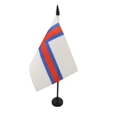 DRAPEAU DE TABLE ILES FÉROÉ 15x10cm - PETIT DRAPEAUX DE BUREAU FÉROÏEN 10 x 15 cm