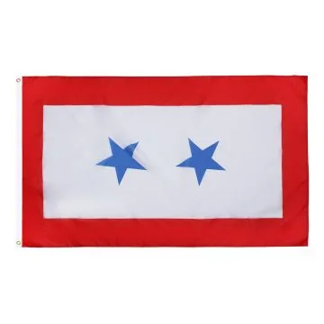United States Blue Star Service 2 Stars Flag 2' x 3' 100D polyester grommets