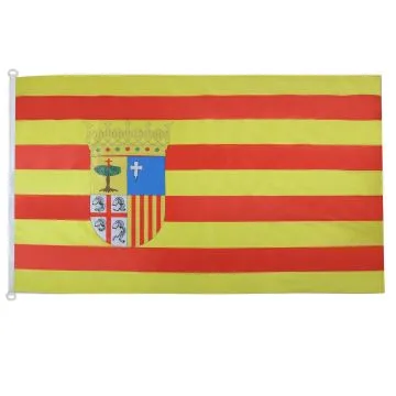 DRAPEAU ARAGON 150x90cm - DRAPEAU ARAGONAIS - ARAGON - ESPAGNE 90 x 150 cm Spécial Extérieur - DRAPEAUX