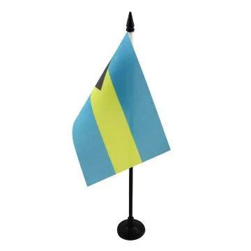 DRAPEAU DE TABLE BAHAMAS 15x10cm - PETIT DRAPEAUX DE BUREAU BAHAMÉEN 10 x 15 cm