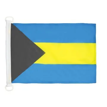 PAVILLON NAUTIQUE BAHAMAS 45x30cm - DRAPEAU DE BATEAU BAHAMÉEN 30 x 45 cm
