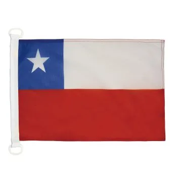 PAVILLON NAUTIQUE CHILI 45x30cm - DRAPEAU DE BATEAU CHILIEN 30 x 45 cm