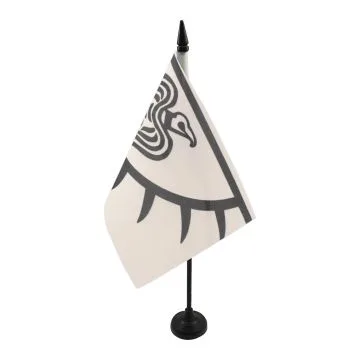 DRAPEAU DE TABLE VIKING RAVEN 21x14cm - PETIT DRAPEAUX DE BUREAU BANNIÈRE AU CORBEAU - VIKINGS 14 x 21 cm