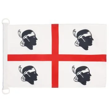 PAVILLON NAUTIQUE SARDAIGNE 45x30cm - DRAPEAU DE BATEAU SARDE - ITALIE 30 x 45 cm