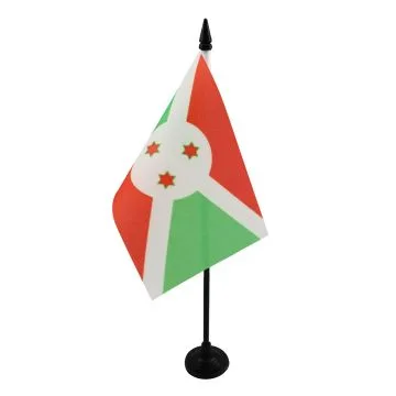 DRAPEAU DE TABLE BURUNDI 15x10cm - PETIT DRAPEAUX DE BUREAU BURUNDAIS 10 x 15 cm
