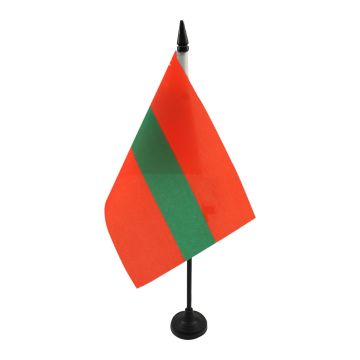 DRAPEAU DE TABLE TRANSNISTRIE 21x14cm - PETIT DRAPEAUX DE BUREAU RÉPUBLIQUE MOLDAVE DU DNIESTR - MOLDAVIE 14 x 21 cm