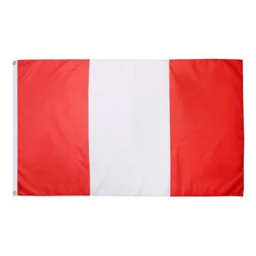 DRAPEAU PÍ?ROU SANS ARMOIRIES 90x60cm - DRAPEAU CIVIL PÍ?RUVIEN 60 x 90 cm - DRAPEAUX