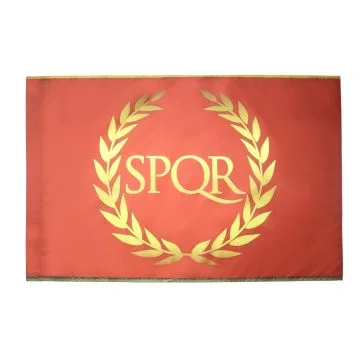 DRAPEAU EMPIRE ROMAIN 90x60cm - DRAPEAU DES ROMAINS - JULES CÍ?SAR 60 x 90 cm Fourreau pour hampe
