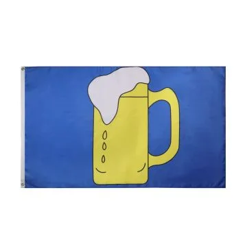 DRAPEAU BIÈRE JAUNE 150x90cm - DRAPEAU BAR 90 x 150 cm - DRAPEAUX