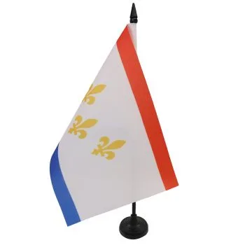 DRAPEAU DE TABLE NOUVELLE-ORLÉANS 21x14cm - PETIT DRAPEAUX DE BUREAU NEW ORLEANS - LOUISIANE 14 x 21 cm
