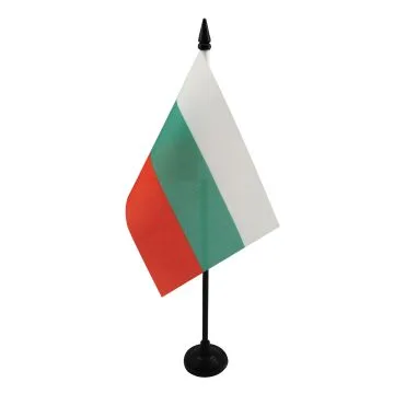 DRAPEAU DE TABLE BULGARIE 15x10cm - PETIT DRAPEAUX DE BUREAU BULGARE 10 x 15 cm