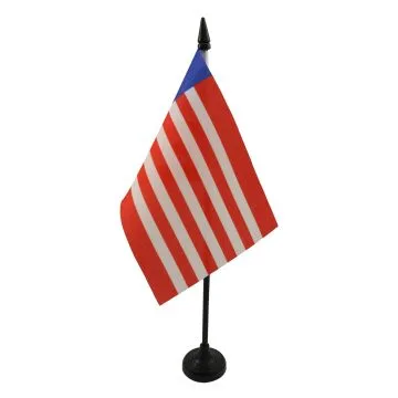 DRAPEAU DE TABLE LIBÉRIA 15x10cm - PETIT DRAPEAUX DE BUREAU LIBÉRIEN 10 x 15 cm