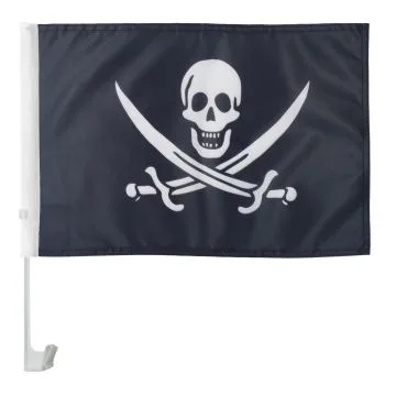 Drapeau de voiture Pirate Jack Rackham 45x30cm - Carflag pirates - corsaire 30 x 45 cm