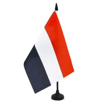 DRAPEAU DE TABLE YÉMEN 21x14cm - PETIT DRAPEAUX DE BUREAU YÉMÉNITE 14 x 21 cm