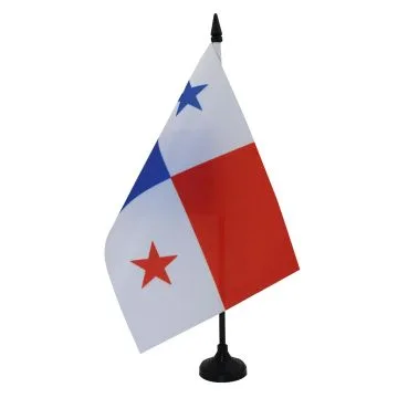 DRAPEAU DE TABLE PANAMA 21x14cm - PETIT DRAPEAUX DE BUREAU PANAMÉEN 14 x 21 cm