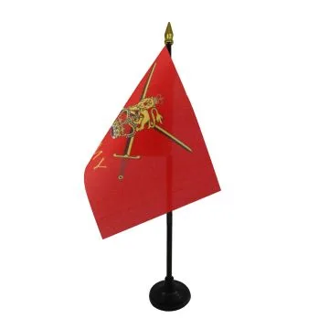 DRAPEAU DE TABLE ARMÉE DE TERRE BRITANNIQUE 15x10cm - PETIT DRAPEAUX DE BUREAU BRITISH ARMY - ROYAUME-UNI 10 x 15 cm pointe dorée