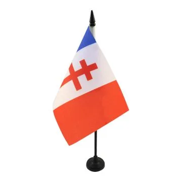 DRAPEAU DE TABLE FRANCE GÉNÉRAL DE GAULLE 21x14cm - PETIT DRAPEAUX DE BUREAU FRANÇAIS 1959 14 x 21 cm