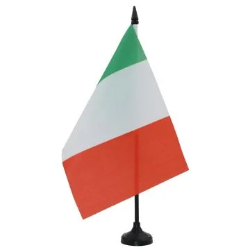 DRAPEAU DE TABLE ITALIE 21x14cm - PETIT DRAPEAUX DE BUREAU ITALIEN 14 x 21 cm
