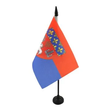 DRAPEAU DE TABLE TOULOUSE 21x14cm - PETIT DRAPEAUX DE BUREAU TOULOUSAIN 14 x 21 cm
