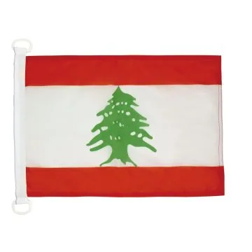 PAVILLON NAUTIQUE LIBAN 45x30cm - DRAPEAU DE BATEAU LIBANAIS 30 x 45 cm