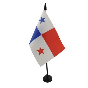 DRAPEAU DE TABLE PANAMA 15x10cm - PETIT DRAPEAUX DE BUREAU PANAMÉEN 10 x 15 cm