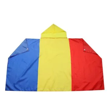 DRAPEAU CAPE ROUMANIE 150x90cm - BODY FLAG SUPPORTER ROUMAIN 90 x 150 cm