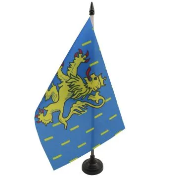 DRAPEAU DE TABLE FRANCHE-COMTÉ 21x14cm - PETIT DRAPEAUX 14 x 21 cm FRANC-COMTOIS - FRANCE - Bureau