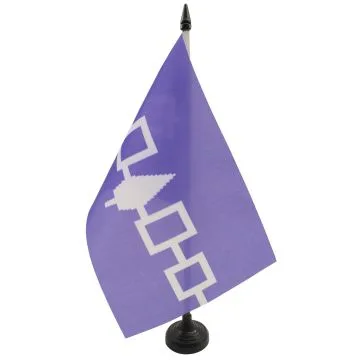 Drapeau de table Iroquois du Canada 21x14cm - PETIT Drapeaux DE BUREAU amérindien 14 x 21 cm