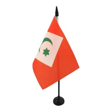 Drapeau de table Rif indépendantiste au Maroc 21x14cm - PETIT Drapeaux DE BUREAU du RIF 14 x 21 cm