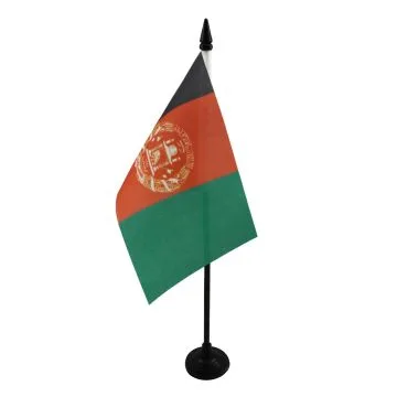DRAPEAU DE TABLE AFGHANISTAN 15x10cm - PETIT DRAPEAUX DE BUREAU AFGHAN 10 x 15 cm