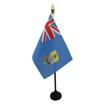 DRAPEAU DE TABLE SAINT-HÉLÈNE 15x10cm - PETIT DRAPEAUX DE BUREAU BRITANNIQUE 10 x 15 cm pointe dorée