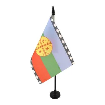 Drapeau de table Mapuches du Chili 21x14cm - PETIT Drapeaux DE BUREAU amérindien Mapudungun 14 x 21 cm
