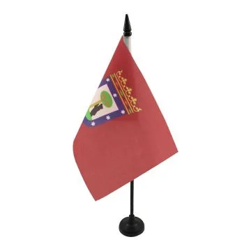 DRAPEAU DE TABLE MADRID 21x14cm - PETIT DRAPEAUX DE BUREAU VILLE DE MADRID 14 x 21 cm