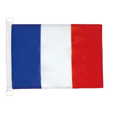 PAVILLON NAUTIQUE FRANCE 45x30cm - DRAPEAU DE BATEAU FRANÇAIS 30 x 45 cm