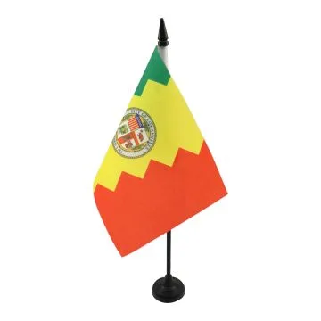DRAPEAU DE TABLE LOS ANGELES 21x14cm - PETIT DRAPEAUX DE BUREAU VILLE DE LOS ANGELES - CALIFORNIE 14 x 21 cm