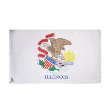 DRAPEAU ILLINOIS 90x60cm - DRAPEAU ETAT AMÉRICAIN - USA - ETATS-UNIS 60 x 90 cm - DRAPEAUX