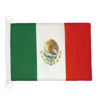 PAVILLON NAUTIQUE MEXIQUE 45x30cm - DRAPEAU DE BATEAU MEXICAIN 30 x 45 cm